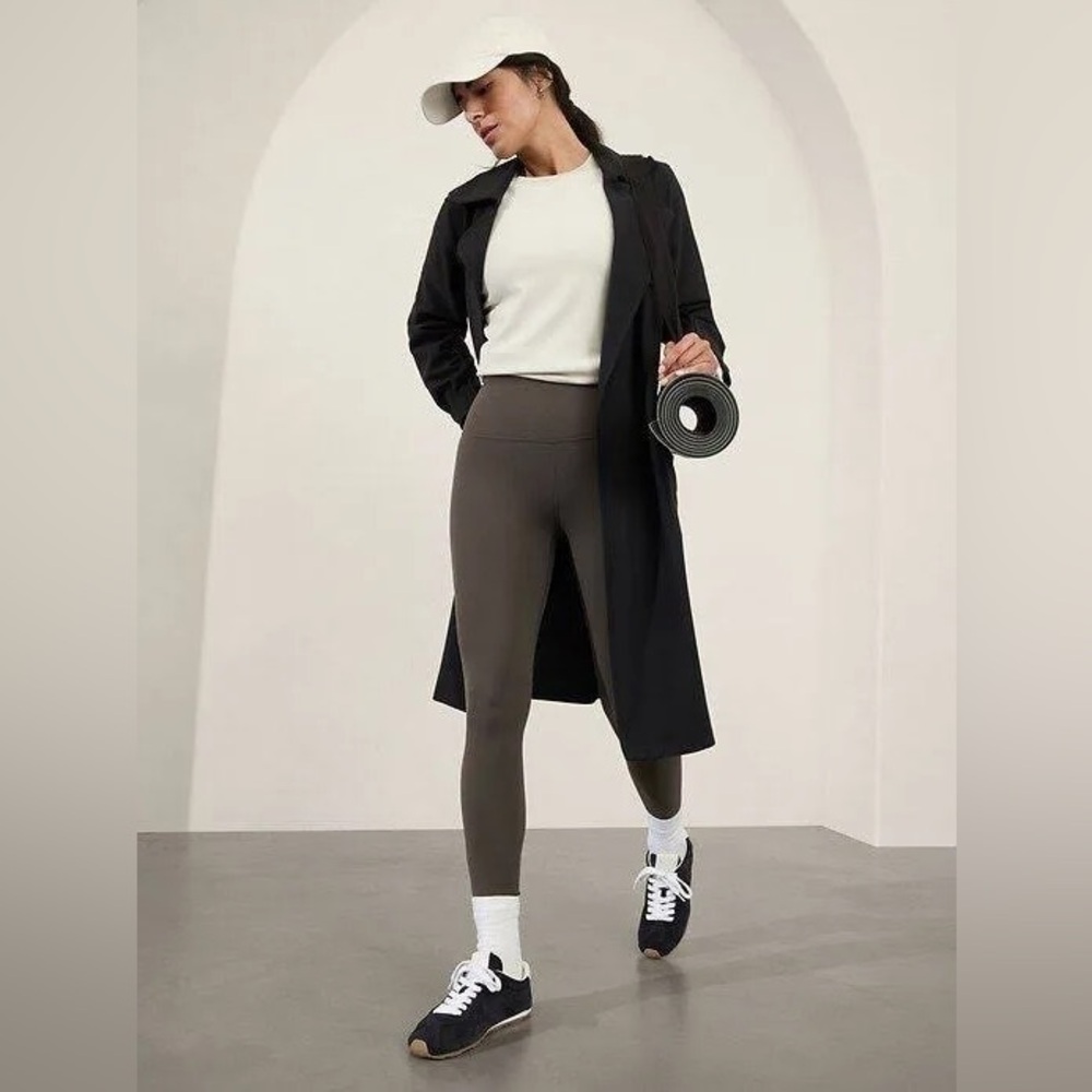 NWT Athleta Transcend 7/8 Tight shale brown large tall 28” inseam